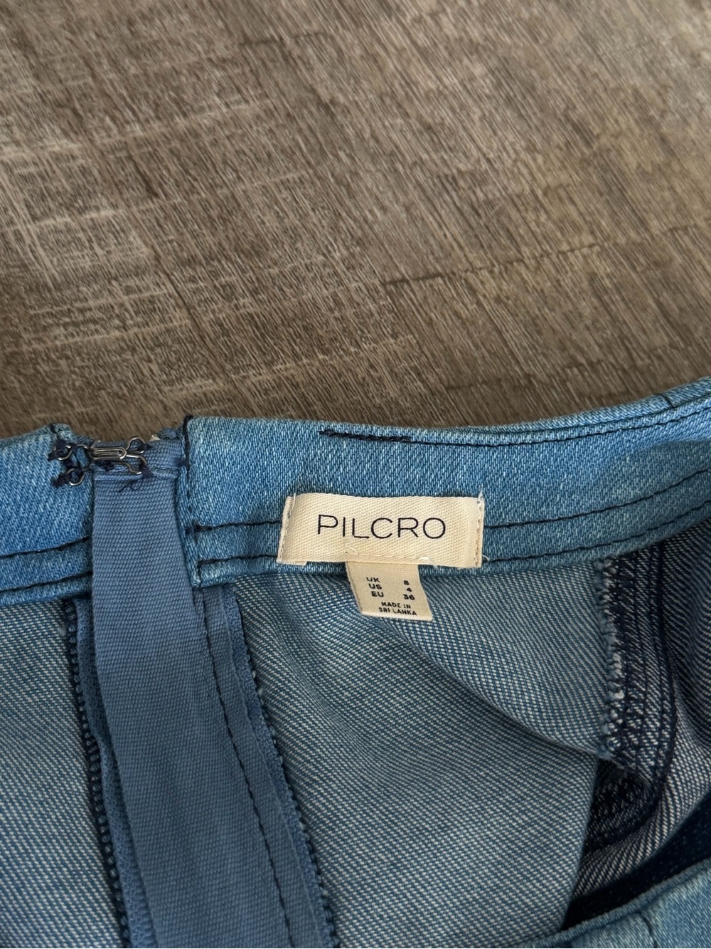 Anthropologie Pilcro The Kendall Sleeveless Denim Mini Dress Size 4 Boho Western - Picture 4 of 8